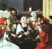 Lucas van Leyden Card Players Norge oil painting reproduction